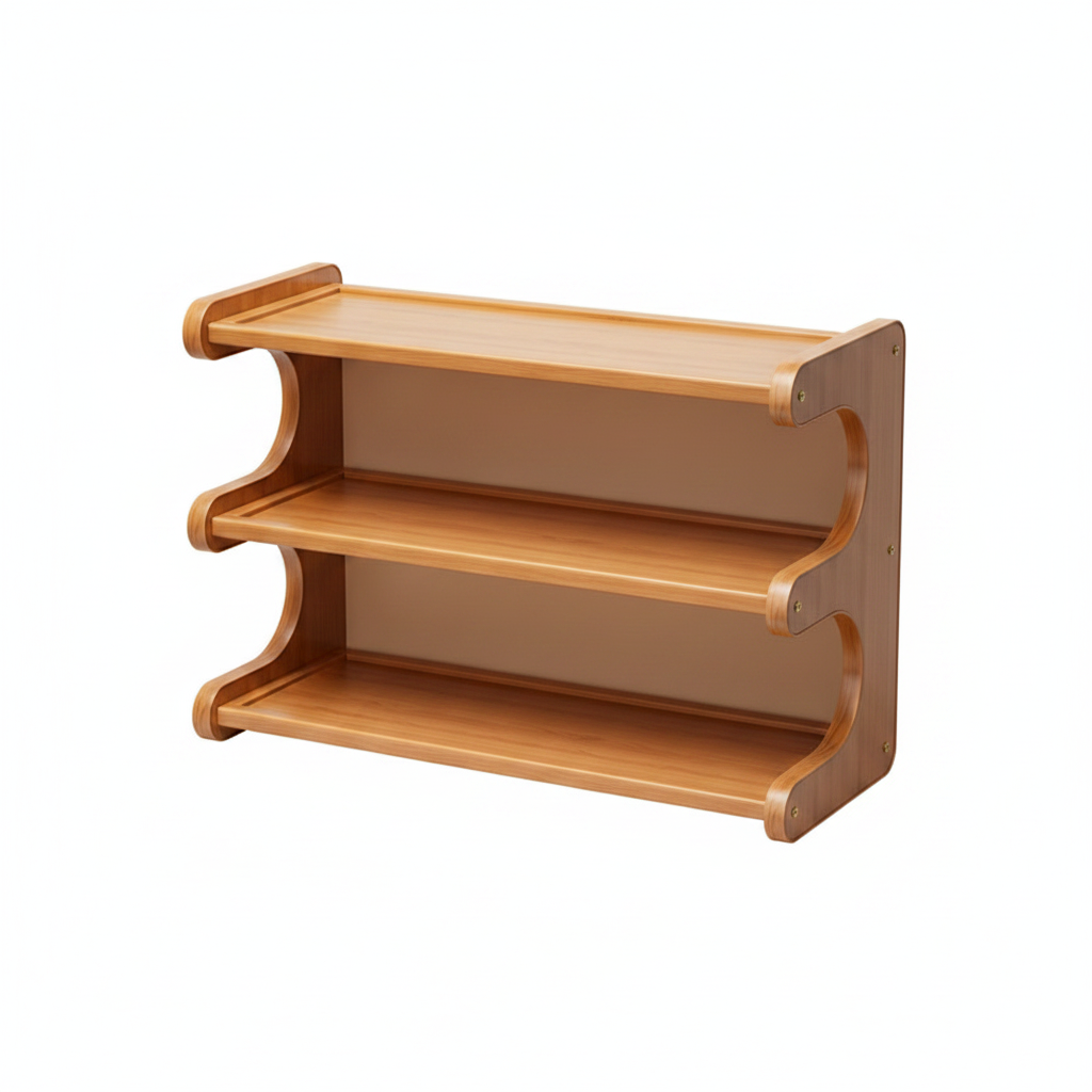 Repisa de bambú multiusos para escritorio y cocina - 1