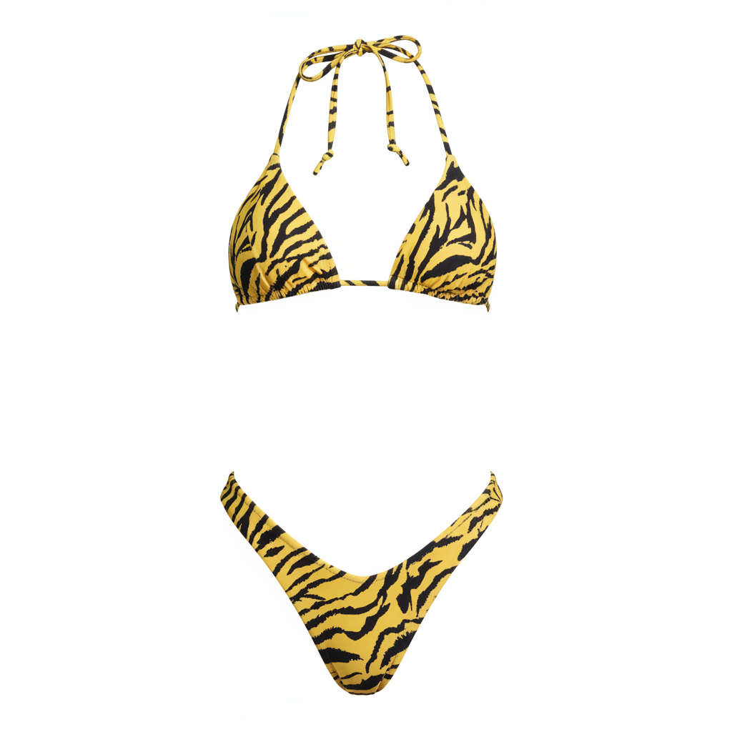 Bikini Triangular Estampado Animal Print Tigre Mujer - 1