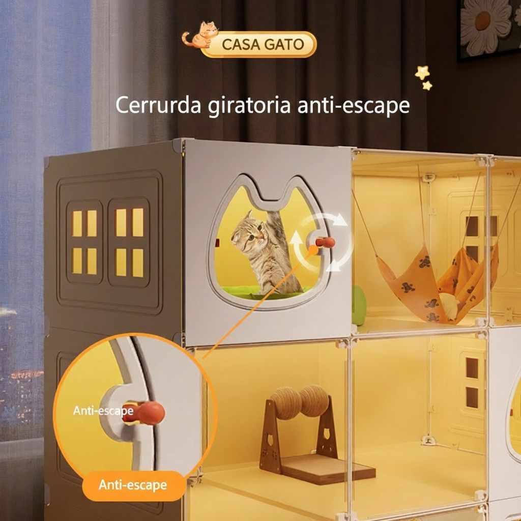 Casa Modular para Gatos con Arenero Integrado PP - 3