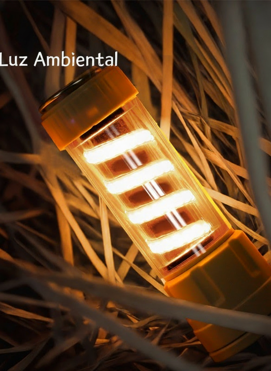Lámpara LED de Camping Recargable con Luz Ambiental - 3