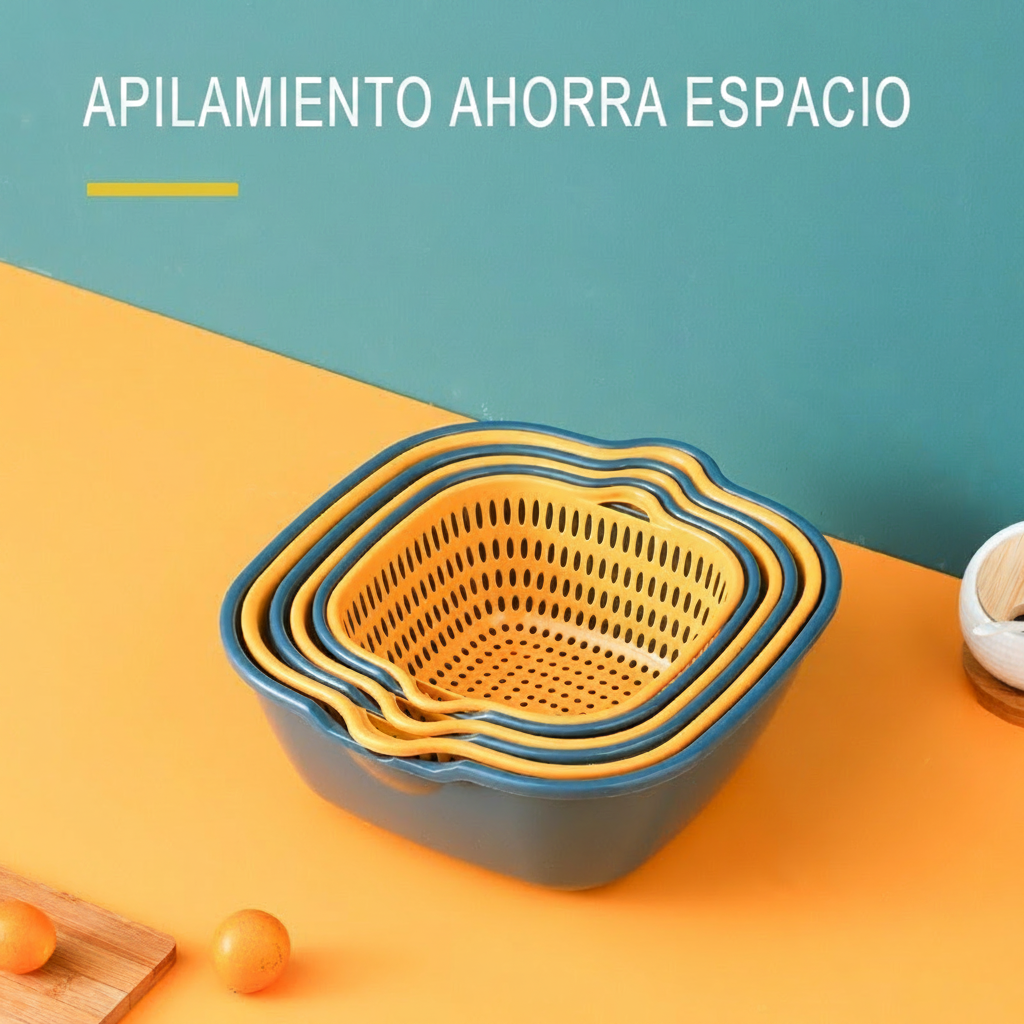 Colador Escurridor Plástico para Cocina – Set Múltiple - 2