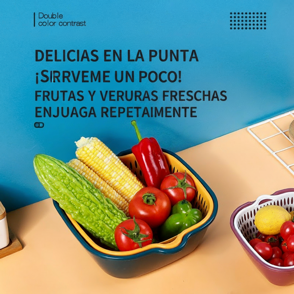 Colador Escurridor Plástico para Cocina – Set Múltiple - 3