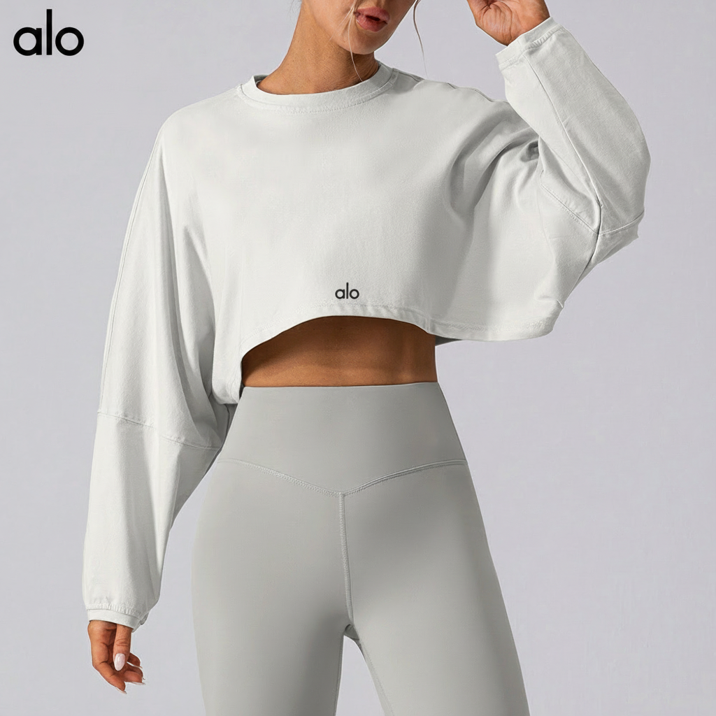 Sudadera Deportiva Mujer Manga Larga Holgada Transpirable - 4