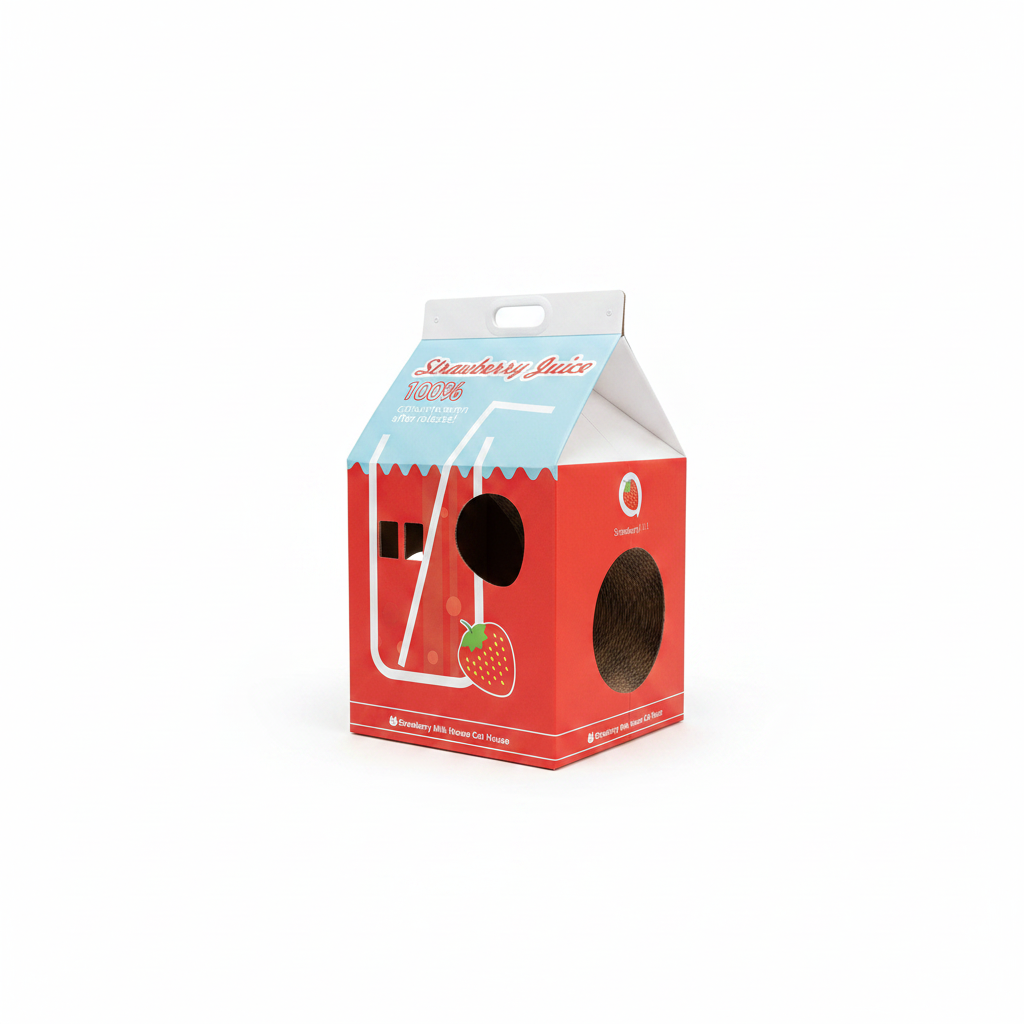 Casa para Gato de Cartón con Rascador Doble Cara - 1