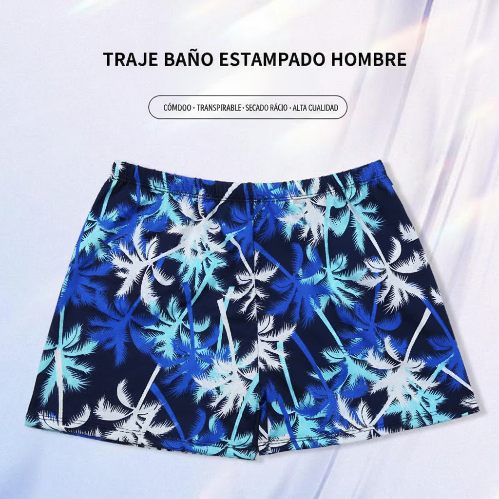 Traje de baño boxer para hombre estampado - 2