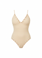 Bikini de una pieza sexy liso para mujer - 1