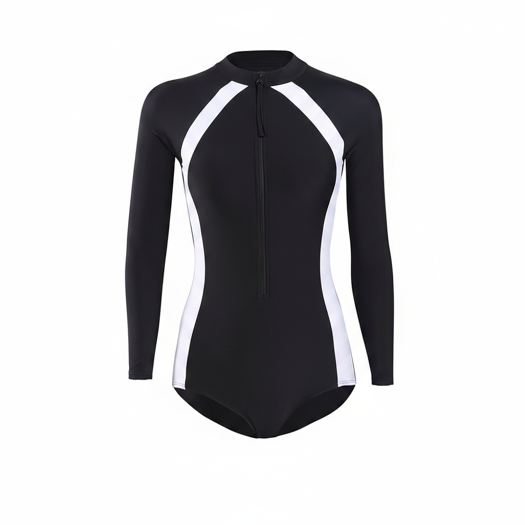 Traje de baño entero manga larga protección solar mujer - 1