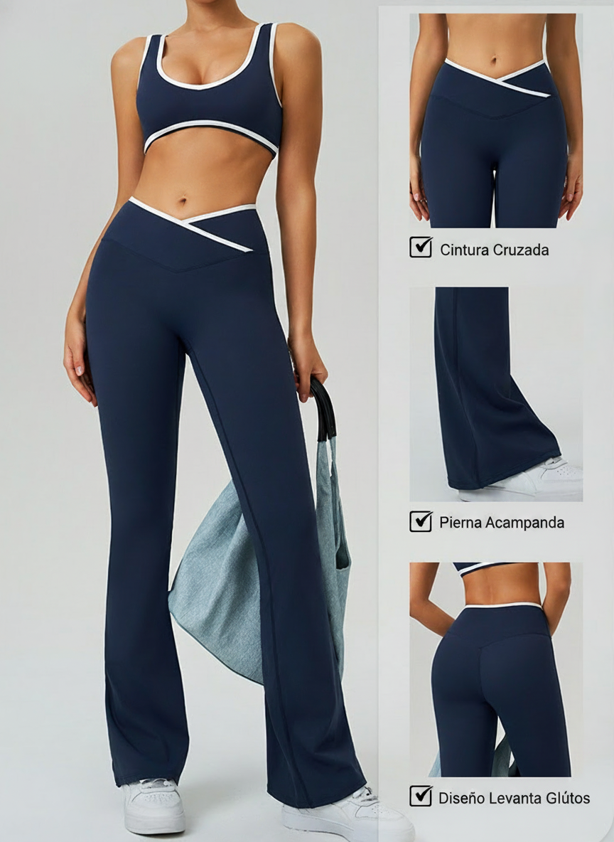 Leggings de Yoga Acampanados Efecto Segunda Piel Mujer - 2