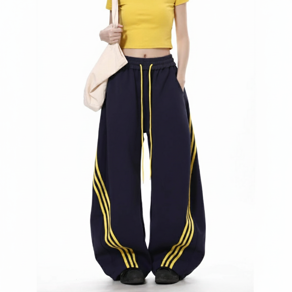 Pantalón deportivo de pierna ancha talla grande mujer - 4