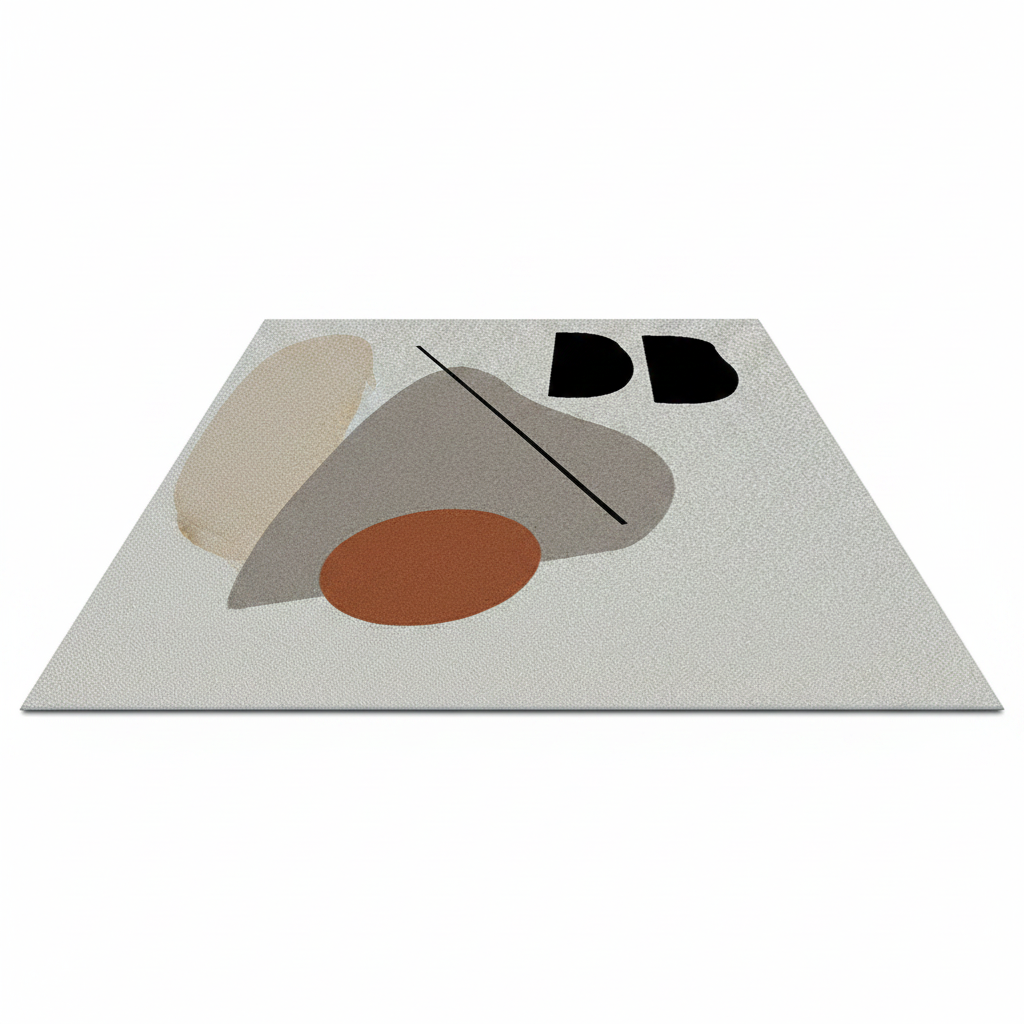 Tapete Nórdico Antiderrapante de Felpa para Sala - 1