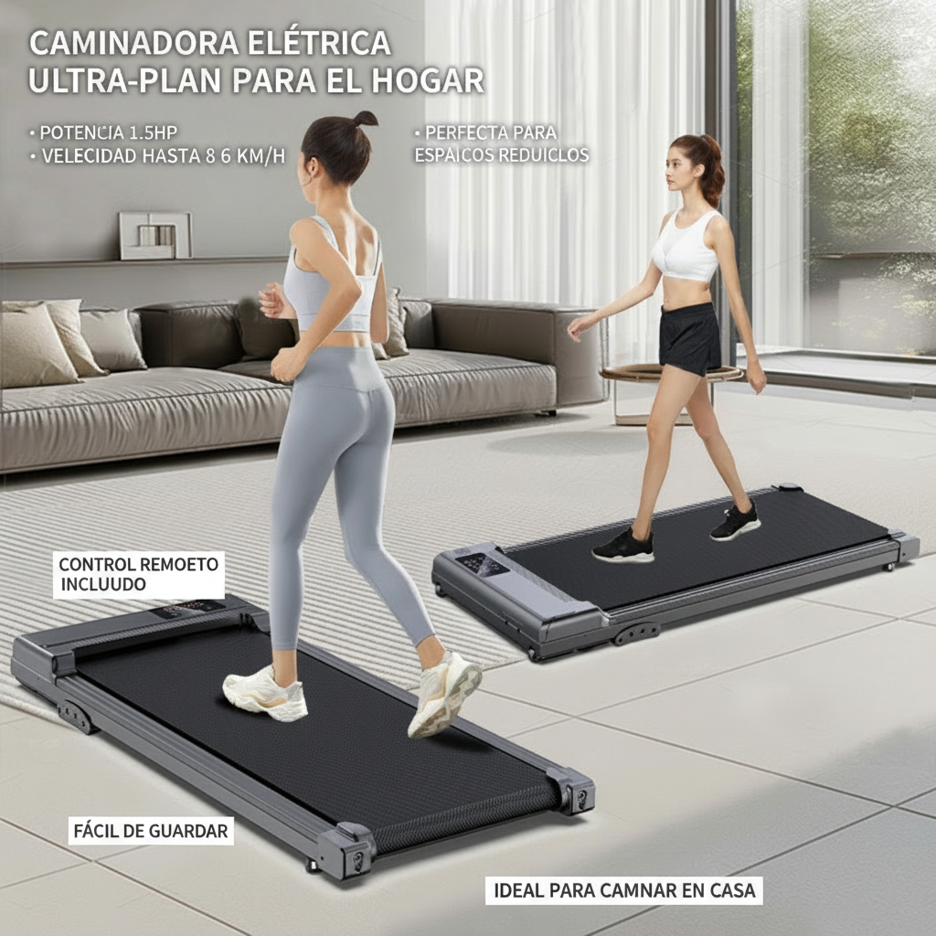 Caminadora eléctrica plana para casa 1.5HP - 4