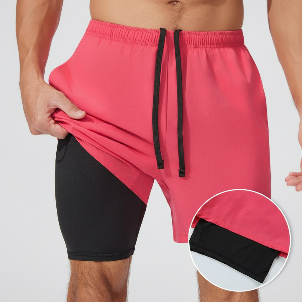 Short Deportivo 2 en 1 con Forro Interior Anti-Transparencia - 2