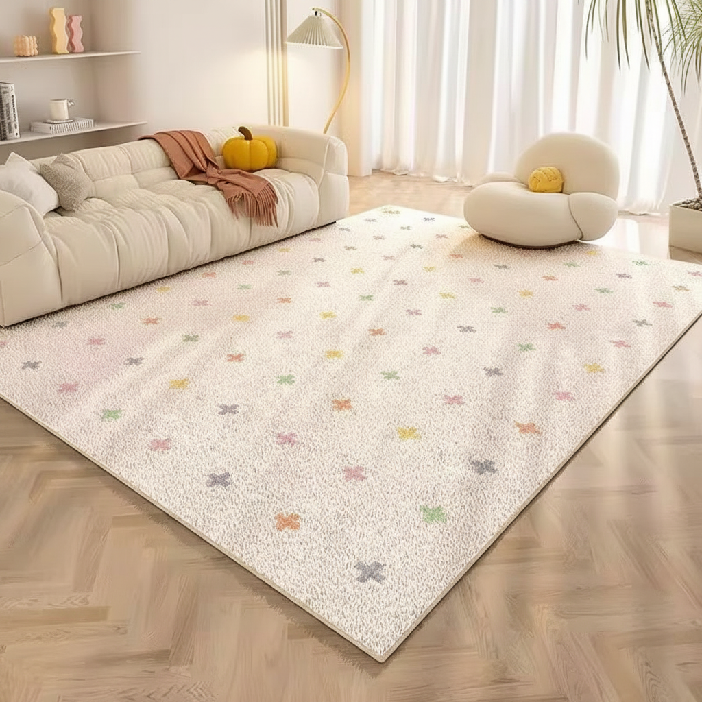 Tapete Nórdico Suave Estampado Geométrico Lavable - 2