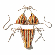 Bikini de Tiras con Jacquard y Relleno de Copa - 1