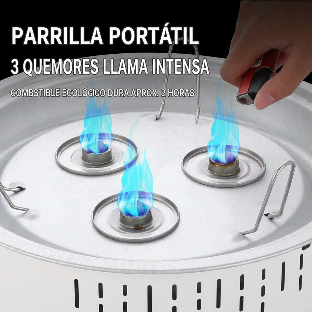 Asador Portátil Sin Humo con Charola Antiadherente - 3
