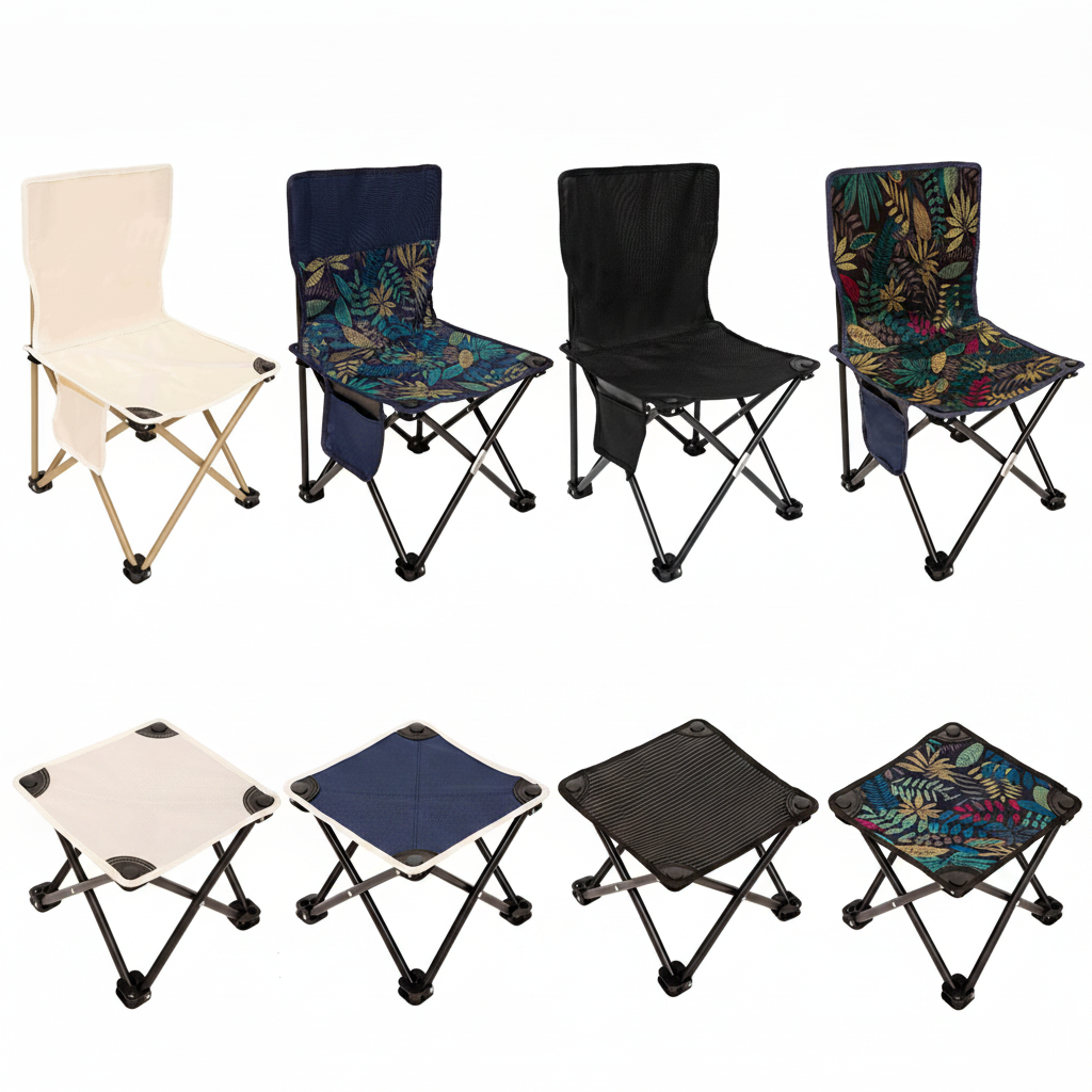 Silla plegable portátil para camping y picnic con bolsa - 1