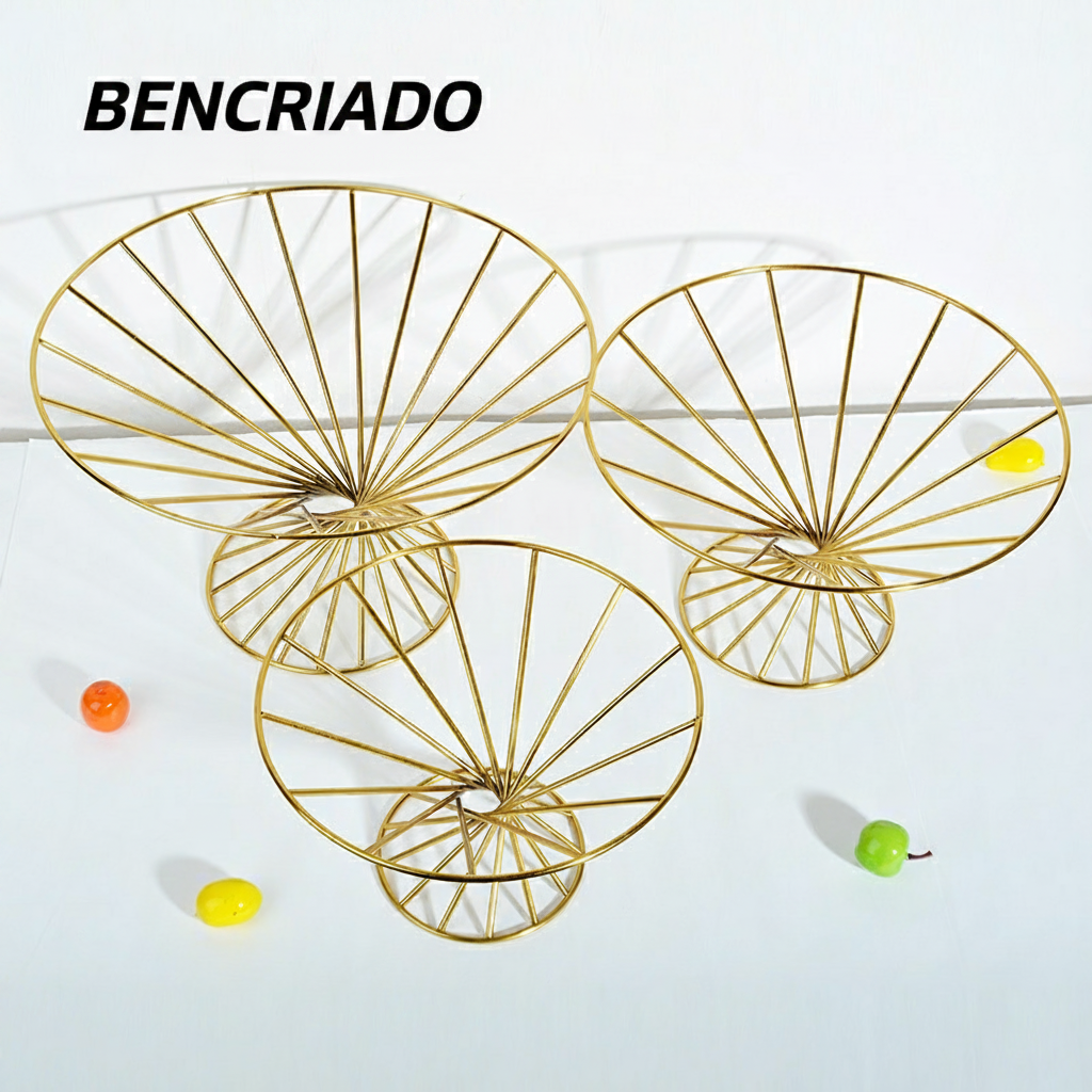 Frutero de metal calado decorativo estilo moderno - 2