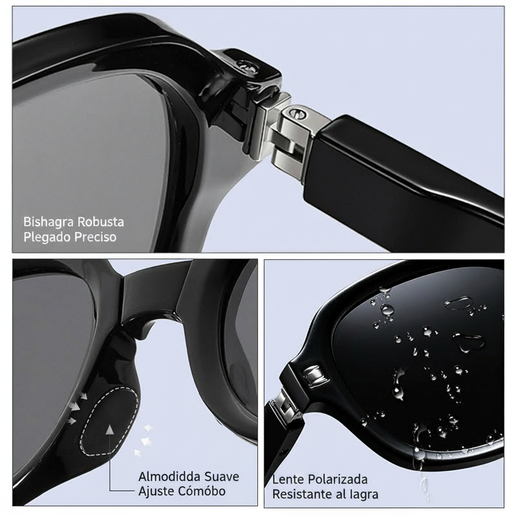 Lentes de Sol Plegables Polarizados UV400 Estilo Cat Eye - 2