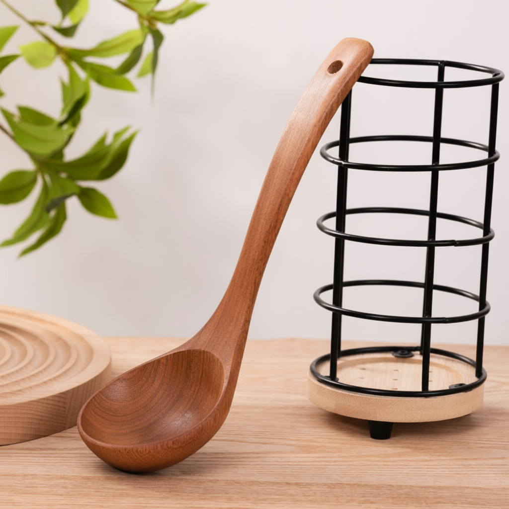 Set de utensilios de cocina madera de ébano 4 piezas - 3