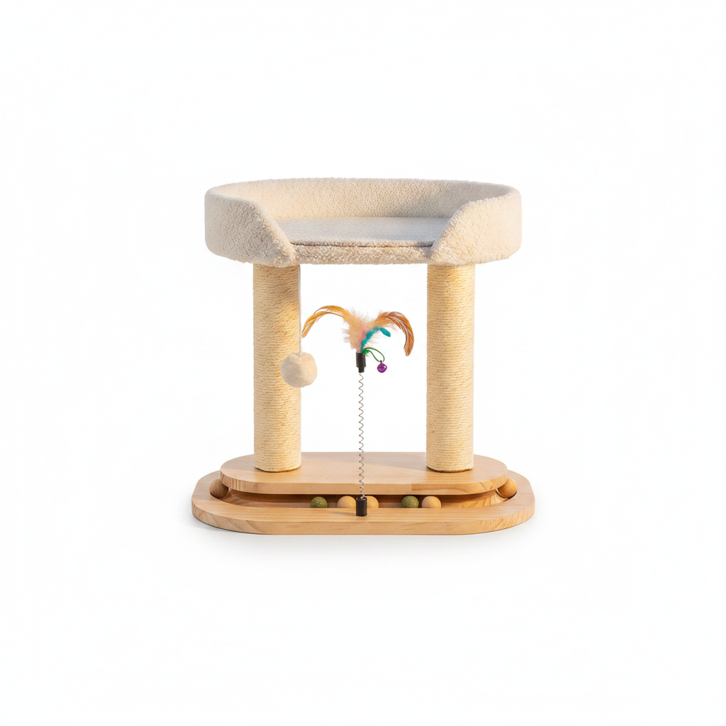 Árbol Rascador para Gatos con Plataforma Giratoria - 1