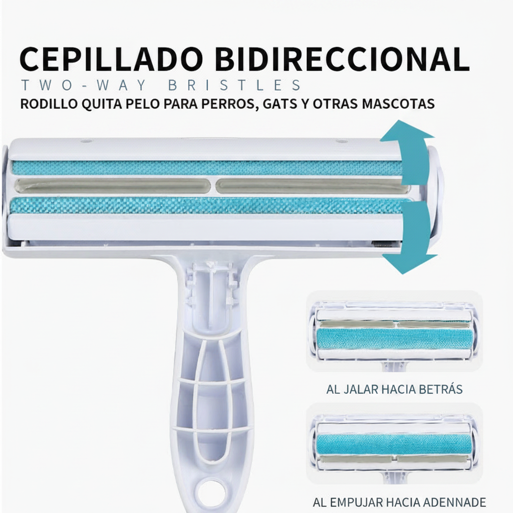 Rodillo quita pelo para mascotas bidireccional - 2