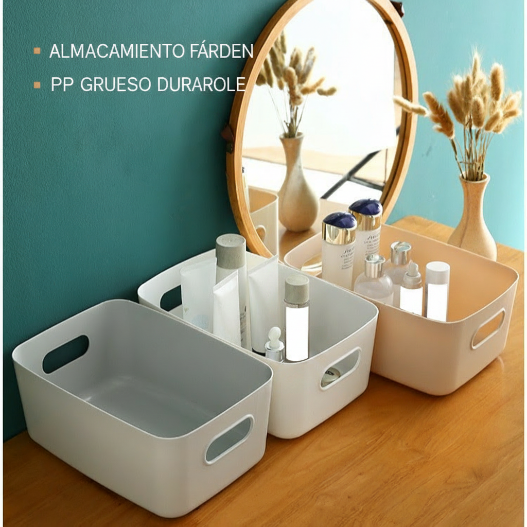 Caja organizadora de escritorio multiusos en plástico PP - 2