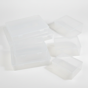 Caja organizadora transparente con tapa de plástico PP - 1