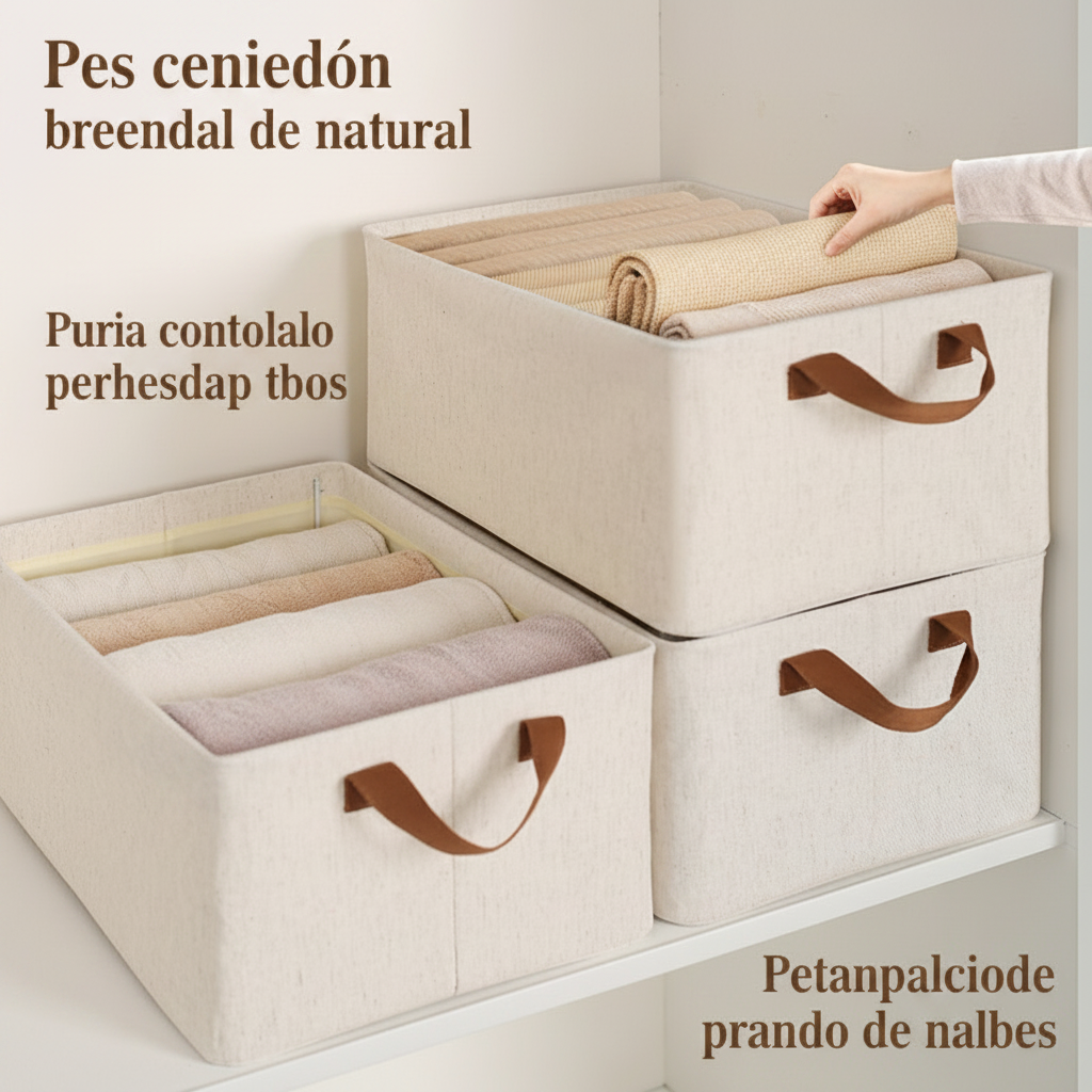 Caja organizadora plegable con asa 27L – 47×28×20 cm - 2