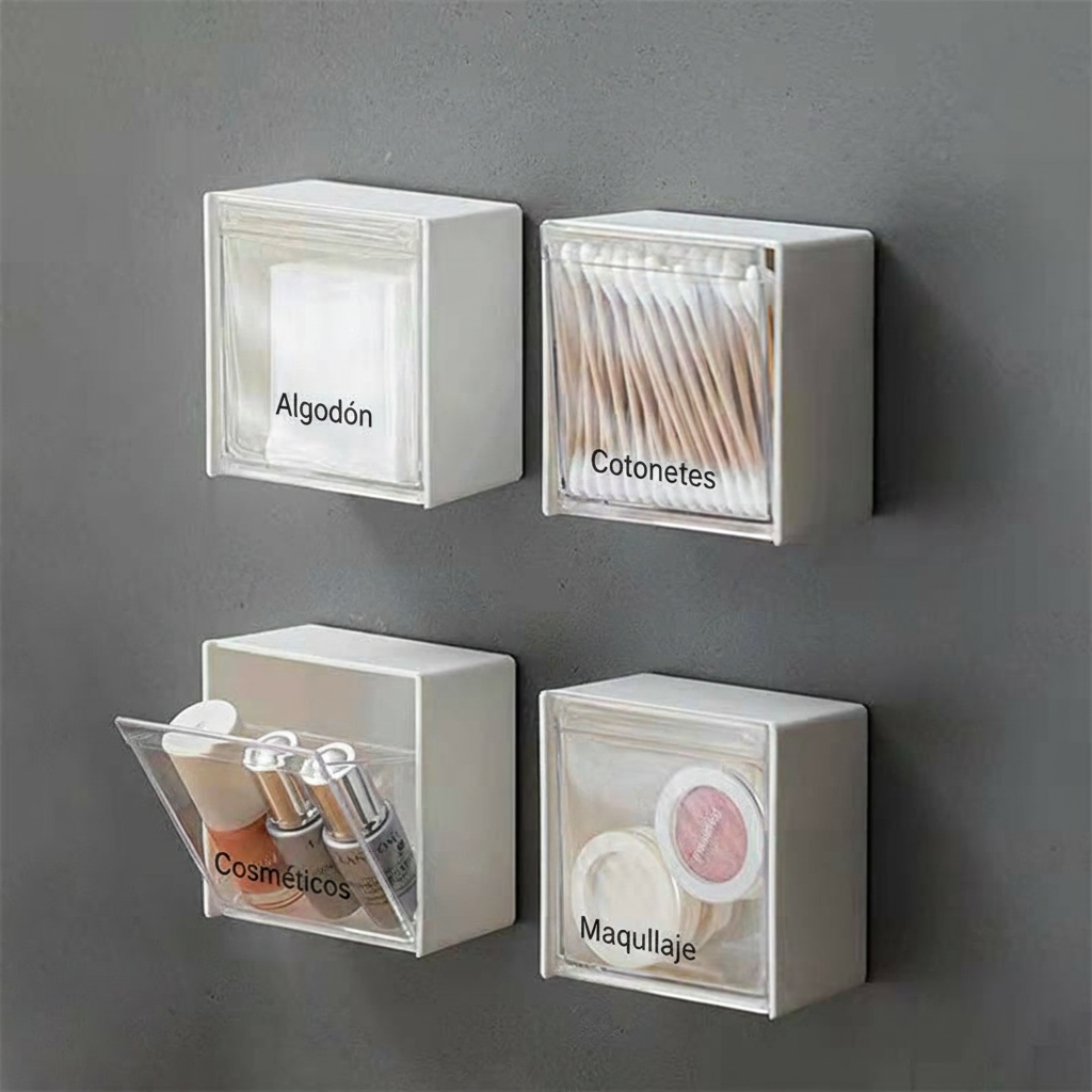 Caja organizadora con tapa para baño y tocador - 2