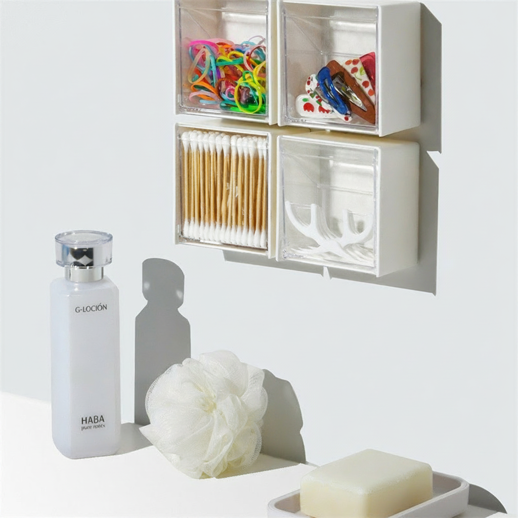 Caja organizadora con tapa para baño y tocador - 3