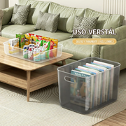 Caja organizadora transparente apilable con o sin tapa - 1