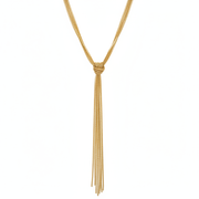 Collar de cadena con flecos metálicos estilo minimalista - 1