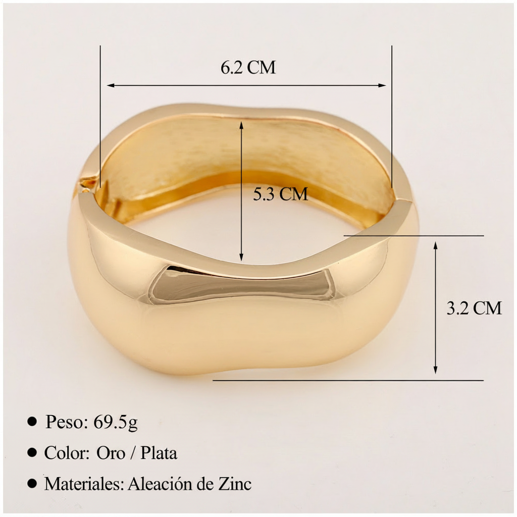 Brazalete asimétrico de moda estilo europeo - 3