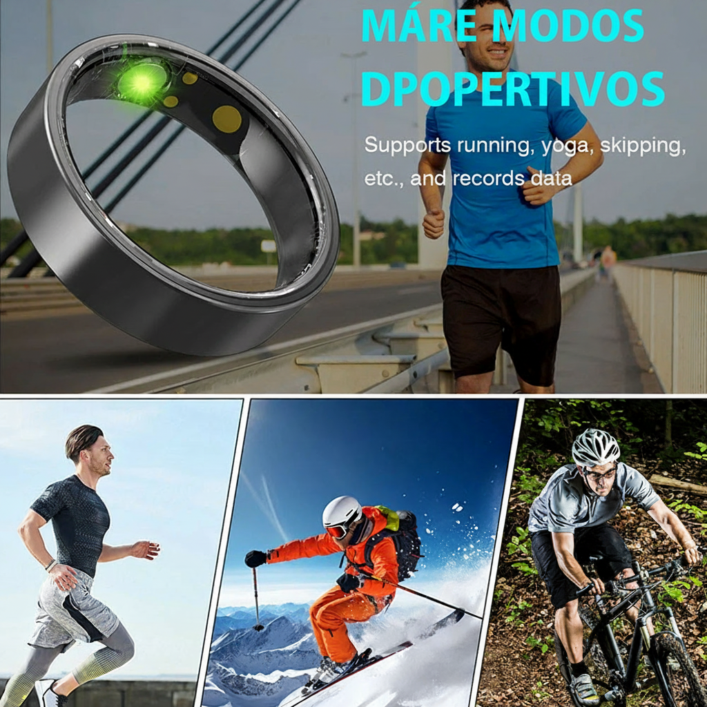 Anillo Inteligente Deportivo con Monitor de Ritmo Cardíaco y Oxígeno - 2