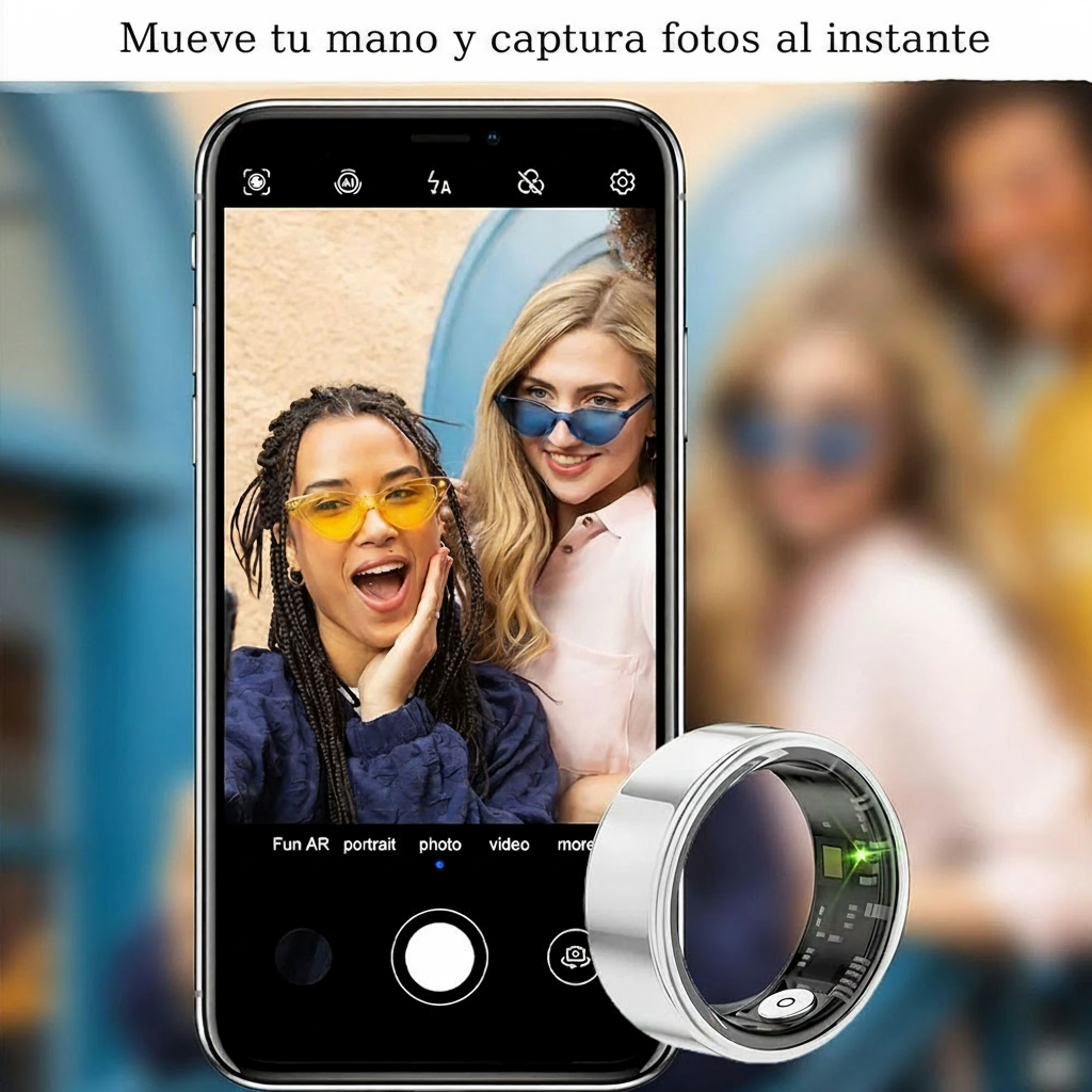 Anillo Inteligente Deportivo con Monitor de Ritmo Cardíaco y Oxígeno - 3