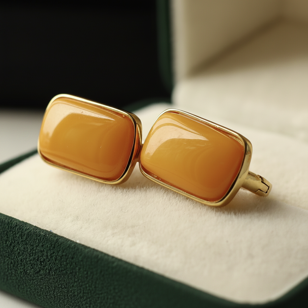 Aretes Cuadrados de Miel Ámbar Natural con Plata 925 - 4