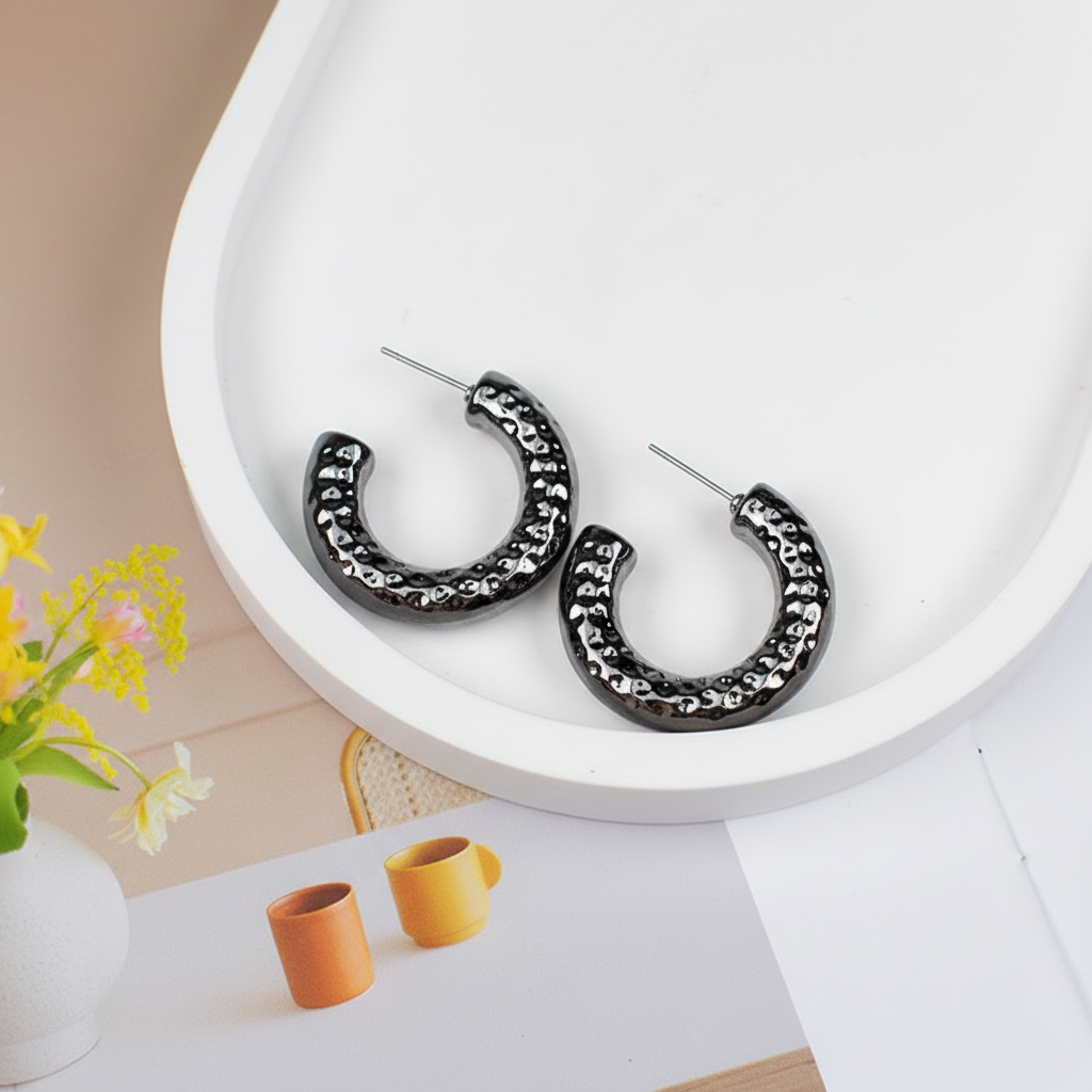 Aretes geométricos de acrílico estilo retro y moderno - 4