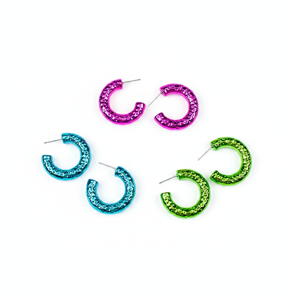 Aretes geométricos de acrílico estilo retro y moderno - 1