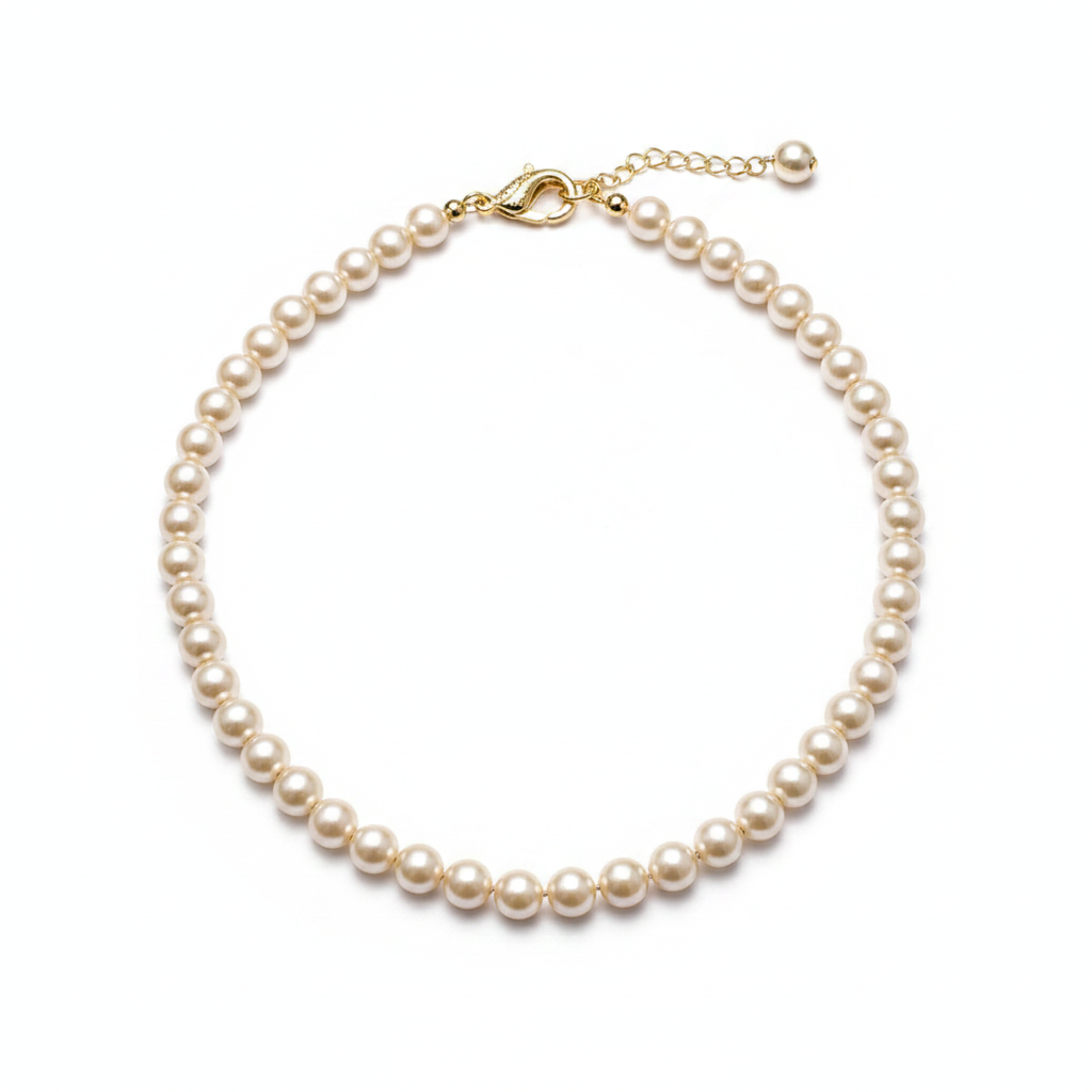 Collar de perlas estilo francés vintage elegante - 1