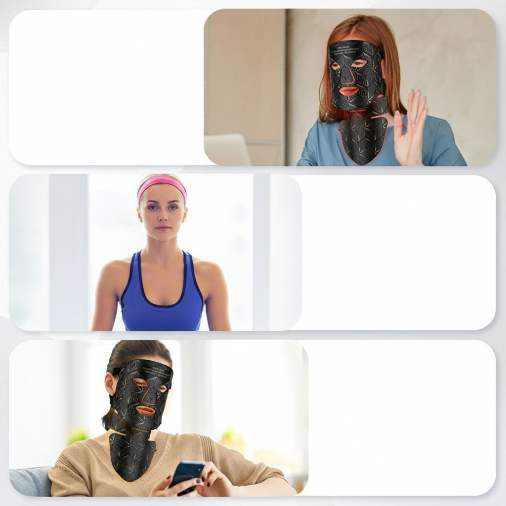 Mascarilla LED de Silicona con Luz Infrarroja y Multicolor - 2