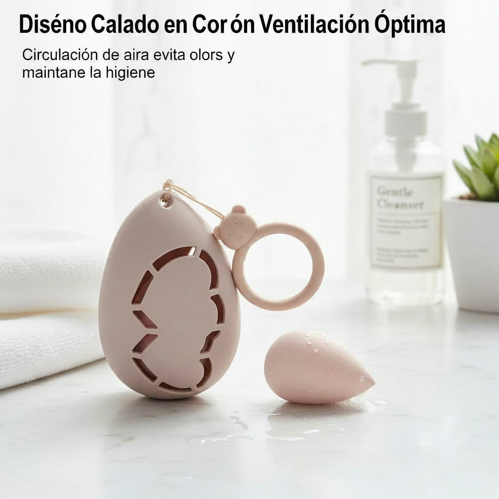 Estuche de silicona para esponja de maquillaje - 2