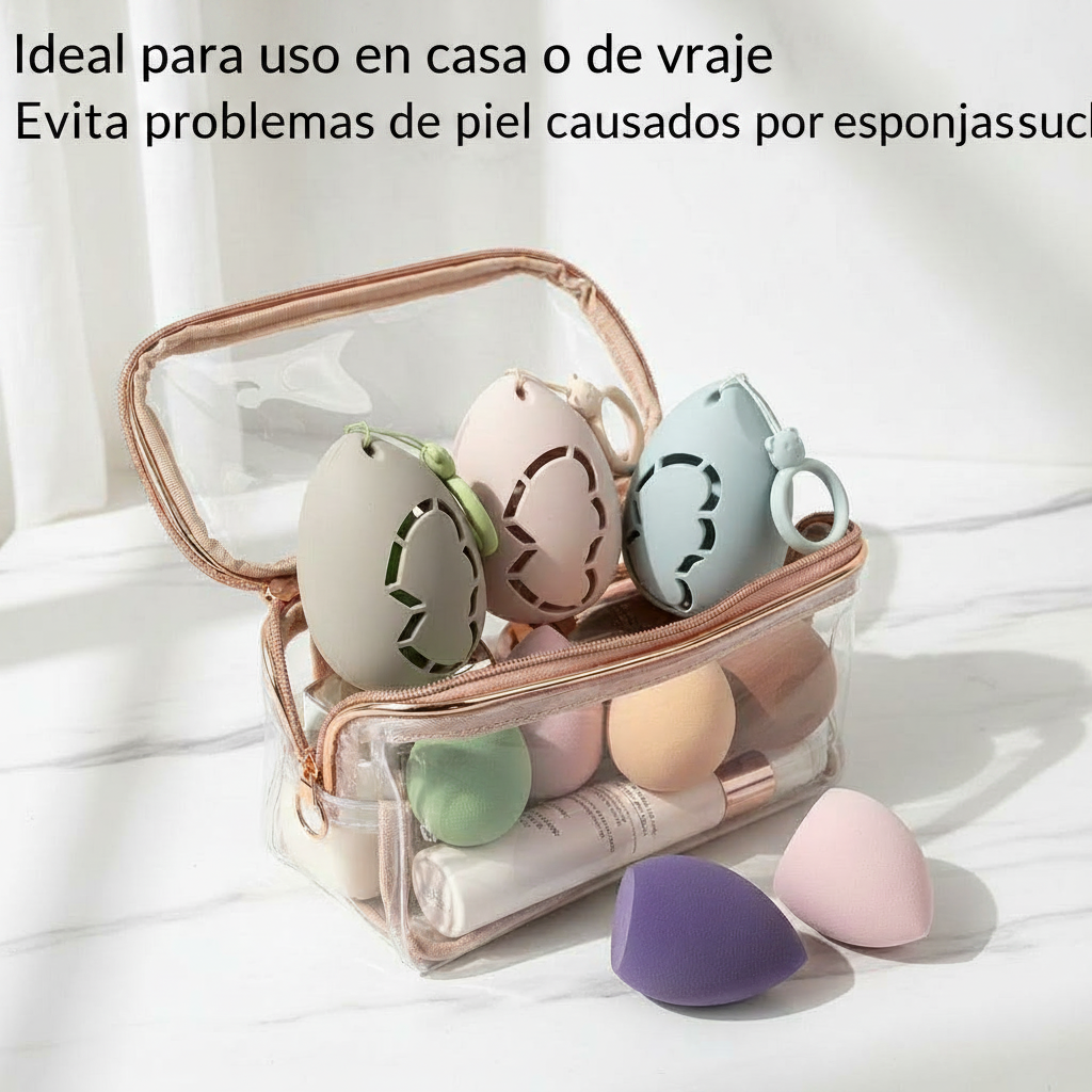 Estuche de silicona para esponja de maquillaje - 3