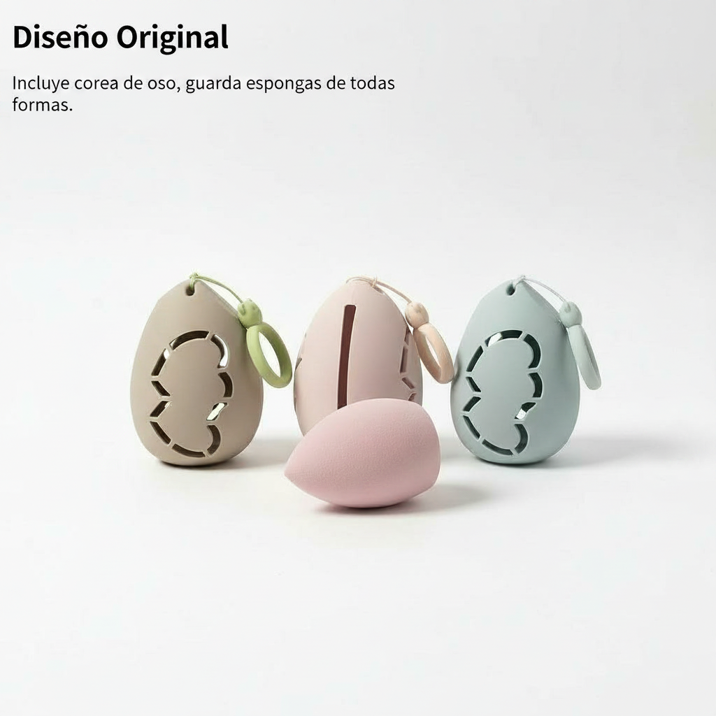 Estuche de silicona para esponja de maquillaje - 4