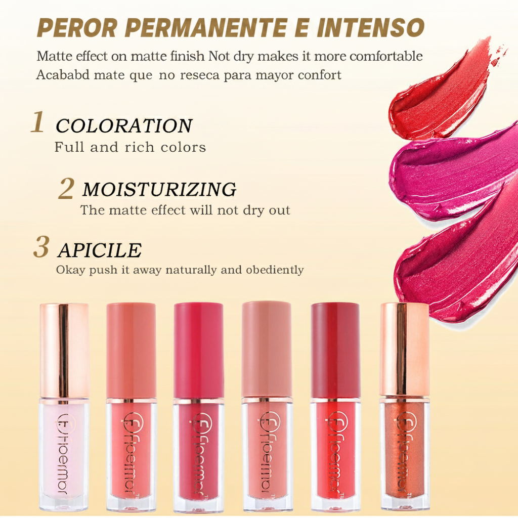 Set de 12 Lip Gloss Mate y Perlado Resistente al Agua - 3