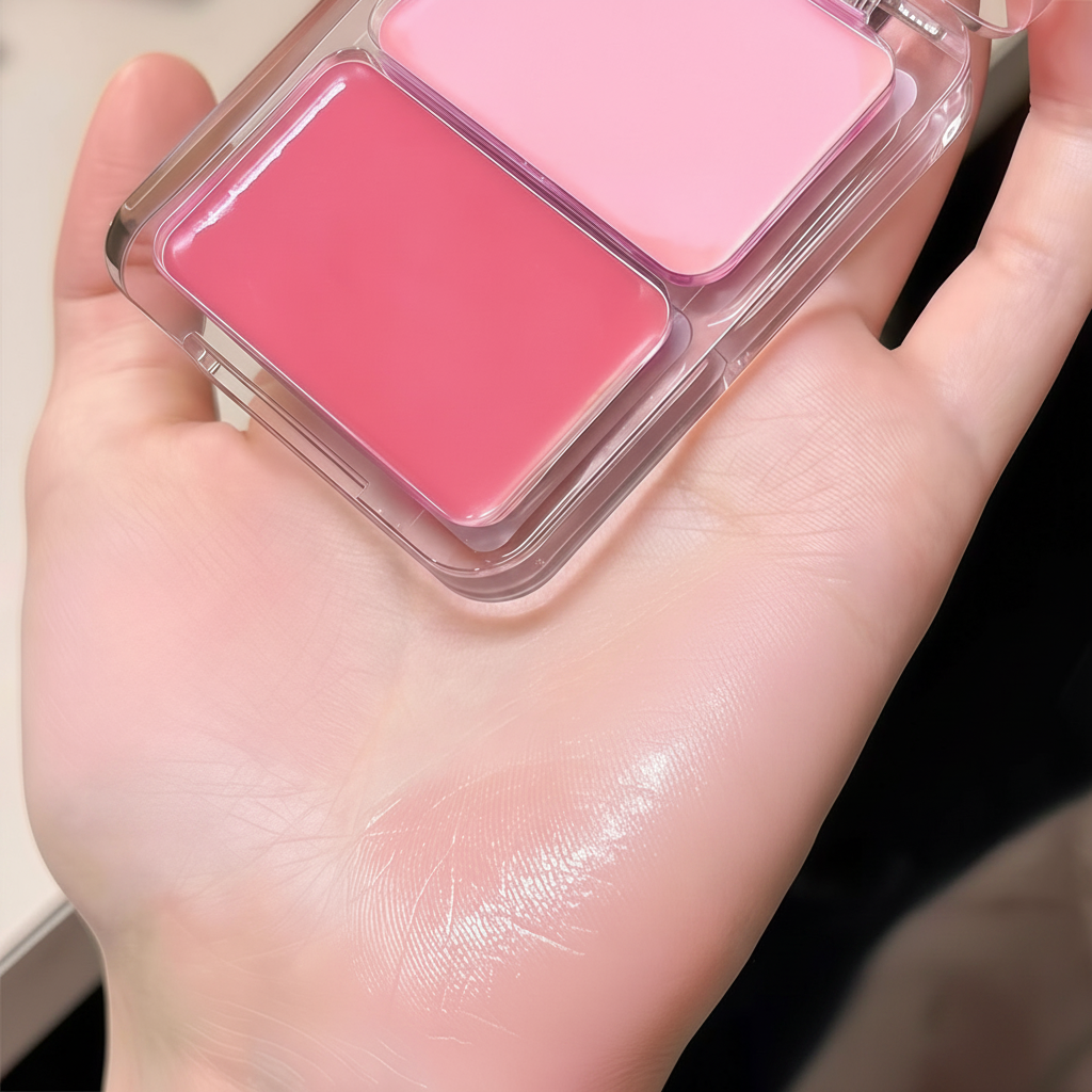 Rubor en crema bicolor con iluminador efecto glow - 3