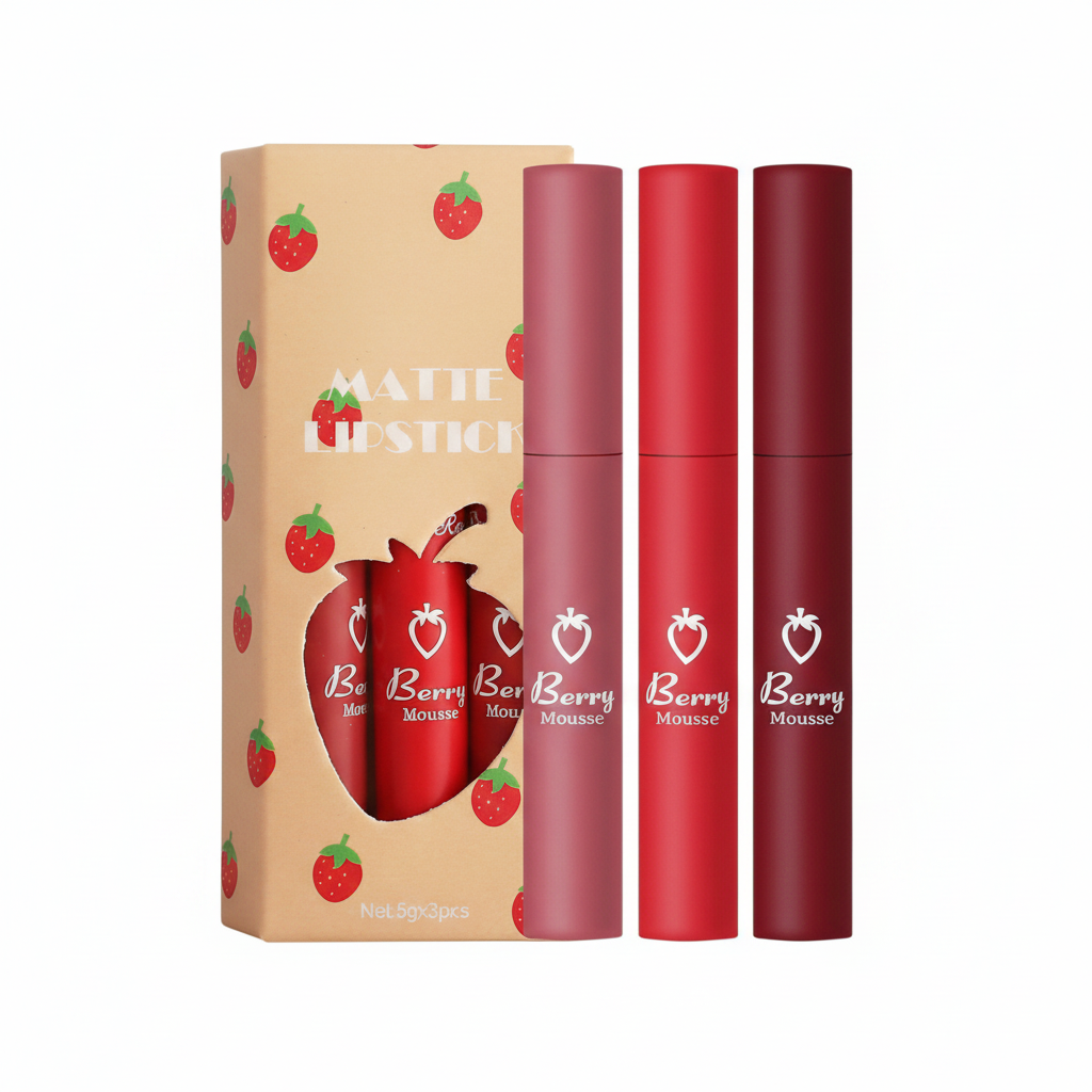 Set de 3 labiales mate de larga duración sin pegajosidad - 1