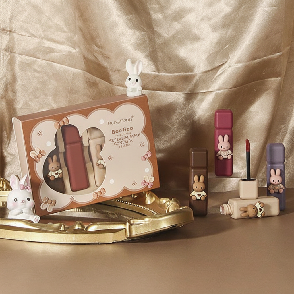 Labial Mate Lip Mud Conejita Set 4 piezas larga duración - 2