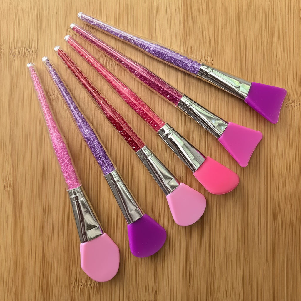 Brocha para Facial de Silicona y Nylon Portátil - 4