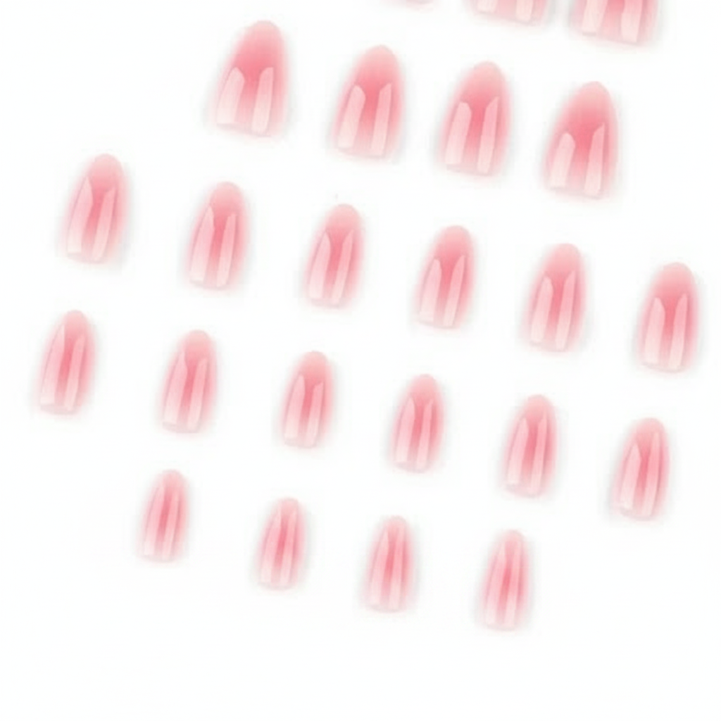 Uñas postizas degradadas tono rubor 24 piezas - 4