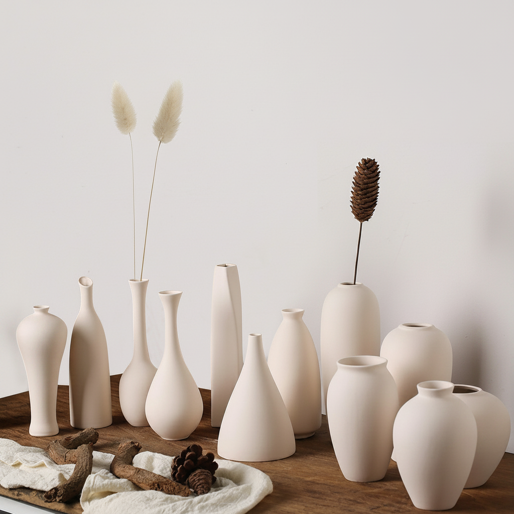 Florero de cerámica minimalista para decoración del hogar - 1
